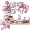 Balloon Arch Set Pink Grey and Confetti Balloon Garland Wedding