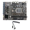 B250c Btc Mining Motherboard with Sata Cable 12xpcie to Usb3.0