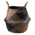 Rattan Woven Flower Basket Seagrass Storage Basket Home Decoration 3