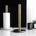 Gold Paper Stand with Marble Base Roll Toilet Countertop Kitchen D