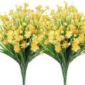 20 Bunches Of Artificial Flowers for Outdoor Decoration (yellow)