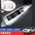 Silver Window Lift Button Cover Trim for Toyota Land Cruiser