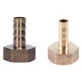 3 Pcs 1/2 Bsp Female Thread 8mm Gas Hose Barbed Fitting Gold