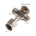 Din477 Co2 Tank Bottle Threaded Tee Fitting 3 Way Connector,w21.8-14
