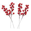 24 Pack 7.9 Inch Christmas Berries Holly Branch for Christmas Tree