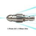 Pressure Washer Sewer Jetter Nozzle with Stainless Steel, ,1/4inch