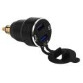 Aluminum Alloy Quick Charge 3.0 Dual Motorcycle Usb Charger
