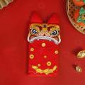2pcs Chinese Silk Embroidery Red Envelopes, for Spring Festival,tiger