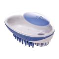 Pet Bath Brush 2-in-1 Pet Massage Comb Soft Pet Cleaning Tool Blue