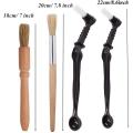 Coffee Brush Set 4 Pieces Wooden Cleaning Brush and Nylon Brush