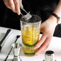 Cocktail Shaker Transparent Scale Bar Shakers Cup Wine Mixing Fruit