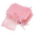 100 Pcs Organza Wedding Favour Bags Jewellery Pouches  Pink