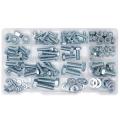 Hex Bolt M6 M8 M10 and Hexagon Nut and Washer Set, 128 Pieces
