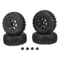 4pcs 120mm Plastic 2.2 Beadlock Wheel Rim Tire Set,1