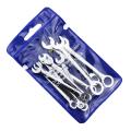 10-piece Set Of 4-11mm Metric Mini Double-ended 45 Steel Wrench Tool