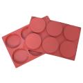 2 Pcs Chocolate Cookie Mold 6-cavity Round Silicone Baking Mold