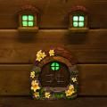 3pcs Fairy House Door Windows Miniature Figurine for Home Decor