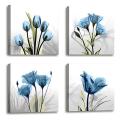 4pcs Wall Decorations -tulip Flower Art Paintings for Room Wall Decor