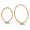 2 Pieces Oval Embroidery Hoops Cross Stitch Hoops Ring for Art Craft