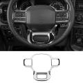 Steering Wheel Panel Cover for Ford F150 2021 2022,bright Silver