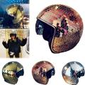 Disco Ball Helmet with Retractable Visor (rose Gold)
