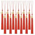 12 Pieces Graduation Tassel with 2022 Charm for Party (red)