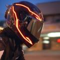 4-in-1 Motorcycle Helmet Riding Signal Flashing Strip Led(ice Blue)