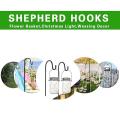 Shepherd Hook Plant Hanger Bird Feeder Pole Garden Hook Freestanding