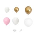 Macaron Baby Pink Balloon Garland Decoration Chrome Gold Matte White