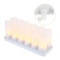 Rechargeable Flameless Candle, 12 Pcs Yellow Light Led Uk Plug