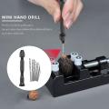 Mini Hand Drill with Keyless Chuck +twist Drills Rotary Tools