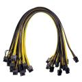 18awg Gpu Pcie 6pin Male to 8pin Male Graphics Video Card Power Cable