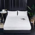 Waterproof Solid Bed Fitted Sheet Nordic Adjustable Mattress Covers-b