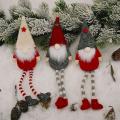 3 Pack Christmas Long Leg Gnome Santahanging Drop Ornament Doll