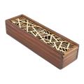 Cute Wooden Pencil Case Hollow Wood Pencil Case Storage Box (d)
