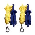 2x 4-tine Rowing Boats Folding Anchor Small Boat Anchor Kit (blue)