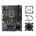 B250c Btc Mining Motherboard with G3920 Or G3930 Cpu Cpu+fan+switch Cable