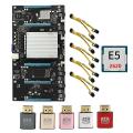 Motherboard with E5 2620 Cpu+virtual Display Adapter+power Cord