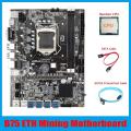 B75 Eth Mining Motherboard 8xpcie Usb Adapter+cpu+sata Cable