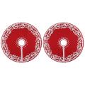 2 Pcs Christmas Tree Skirt - for New Year Party Xmas Decoration