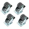 4 X Swivel Castor Wheels 50mm with Brake for Trolley Furniture