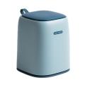 Mini Small Waste Bin Desktop Trash Can Plastic Dustbin -light Blue