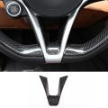 Steering Wheel Decoration Frame Cover Trim, Abs Carbon Fiber