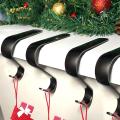Stocking Holders Christmas Stocking Hooks for Fireplace Mantle(black)