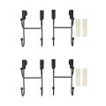 4pcs Wrought Iron Wall Clothes Hanger Hook Home Decoration A