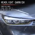 Car Carbon Fiber Front Headlights Eyebrows Eyelids Cover Stickers