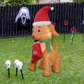 Christmas Inflatable Puppy for Home Garden Decorations Party Eu Plug