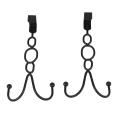 2 Pack Heavy Duty Over Door Double Hooks for Hanging Towels,clothes