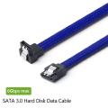 50cm Sata 3.0iii Sata3 7pin 6gb/s Data Cord with Nylon Sleeved(white)