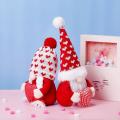 Window Romantic Faceless Elderly Valentines Day Gnome Plush Elf Decor